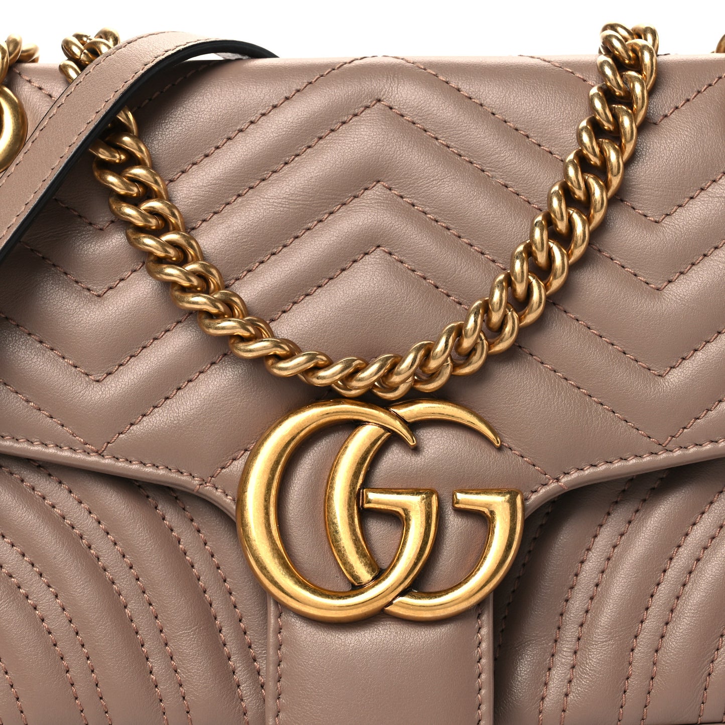 Calfskin Matelasse Small GG Marmont Shoulder Bag Porcelain Rose