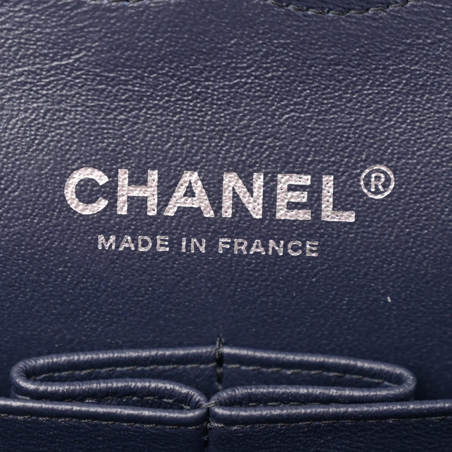 Caviar Quilted Medium Double Flap Navy