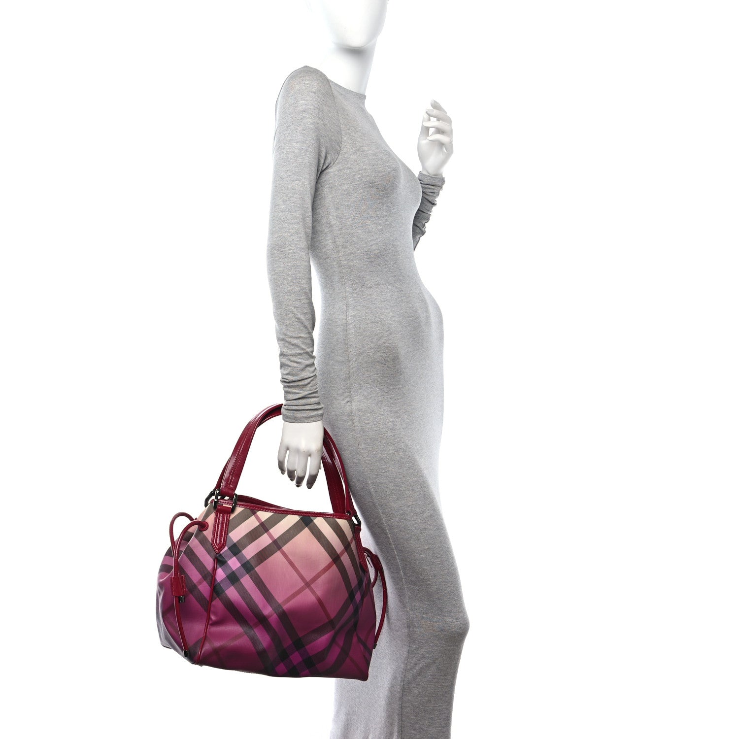 Burberry Nova Pop Degrade Small Bilmore Tote Raspberry 2 of 9