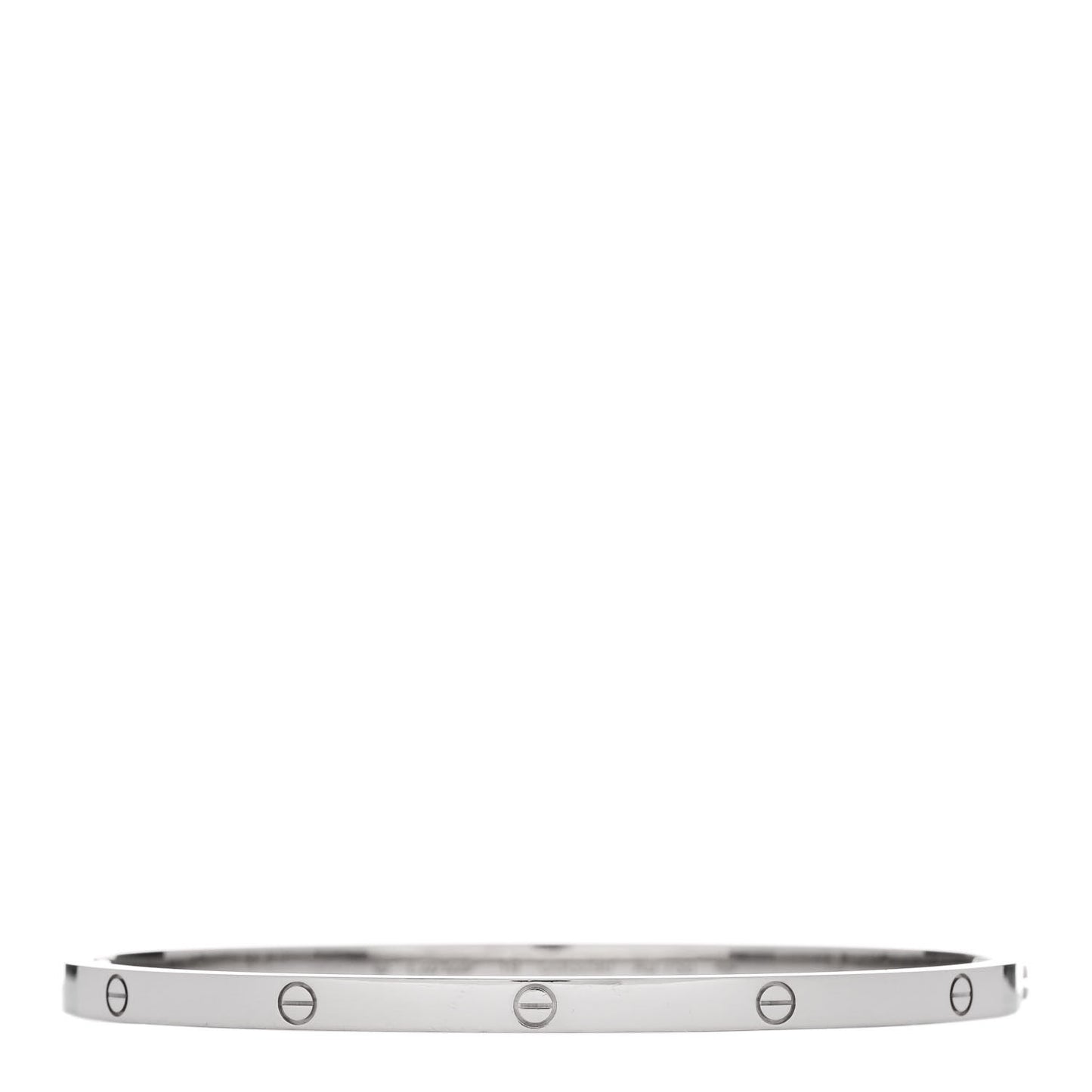 18K White Gold Small LOVE Bracelet 19