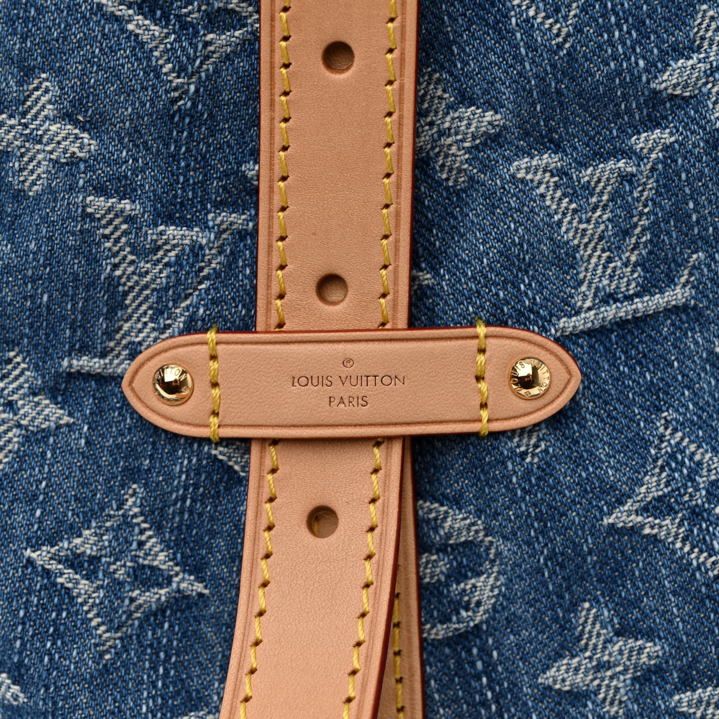 Monogram Denim CarryAll MM Blue