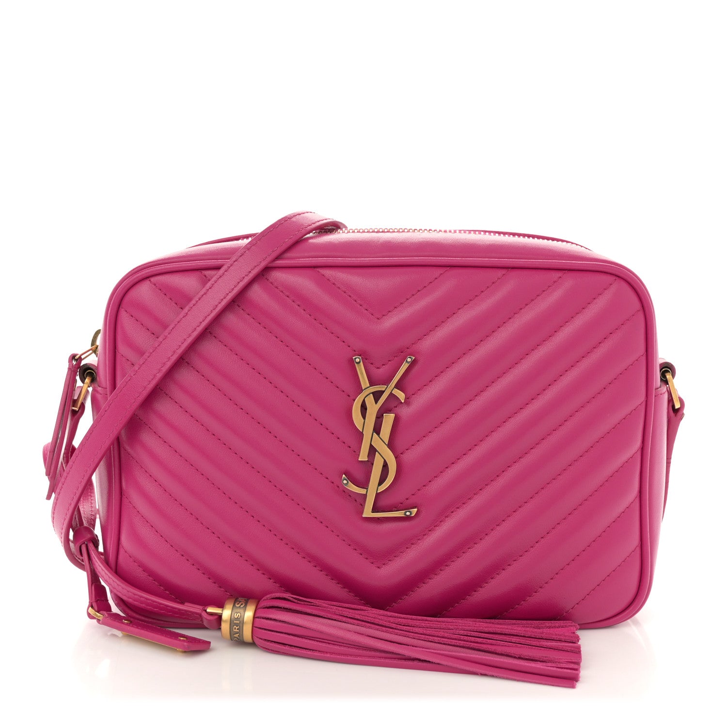 SAINT LAURENT ピンク ビジネスバッグ Saint Laurent Calfskin Matelasse Monogram Lou Camera Bag Bright