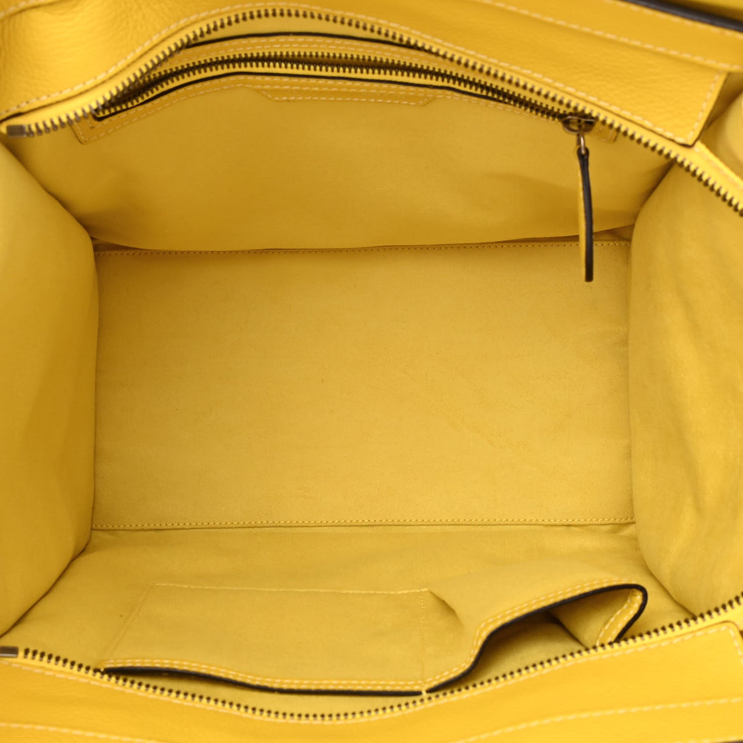 Drummed Calfskin Mini Luggage Citron