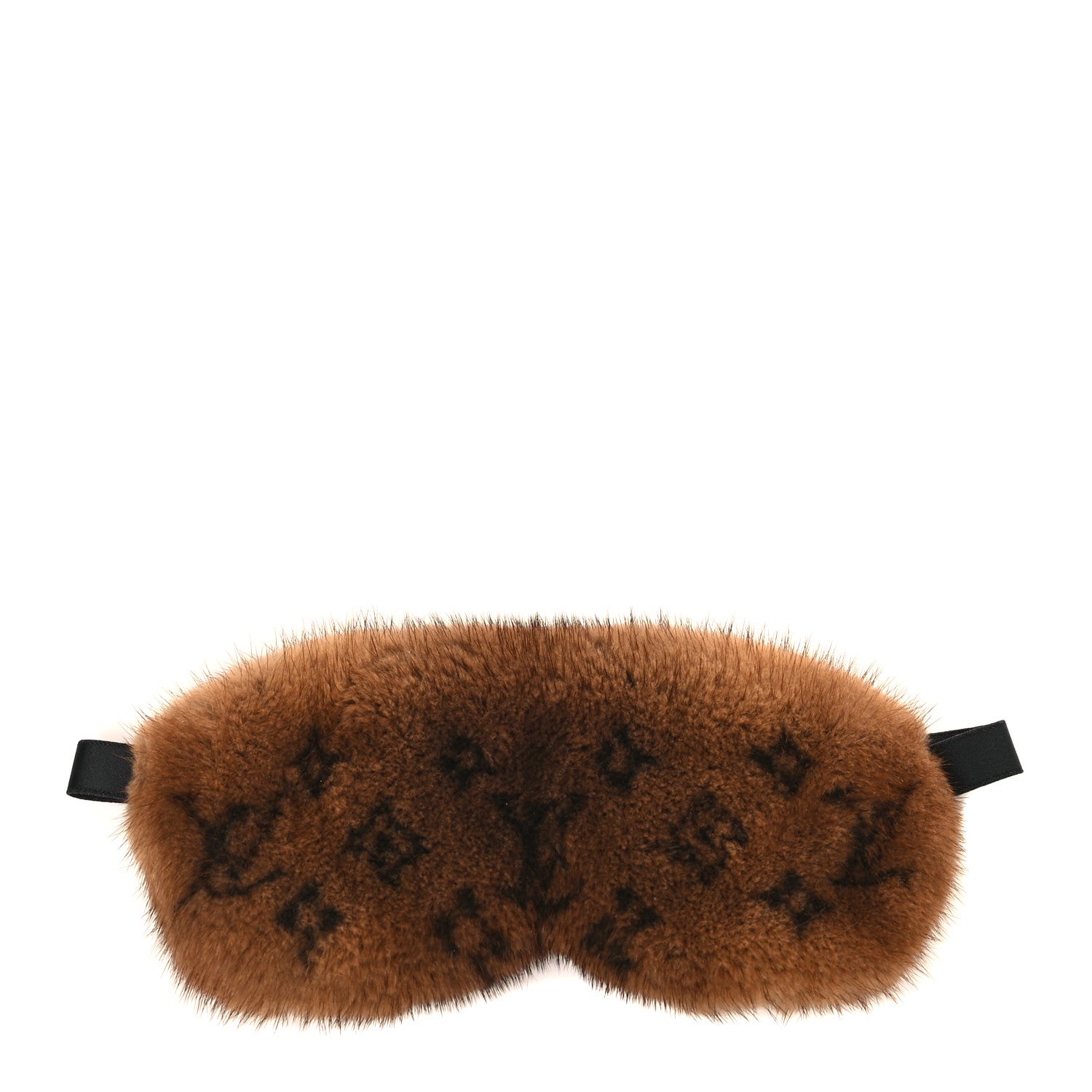 LOUIS VUITTON マスク Louis Vuitton Monogram Mink Fur Sleep Mask Brown 1314997
