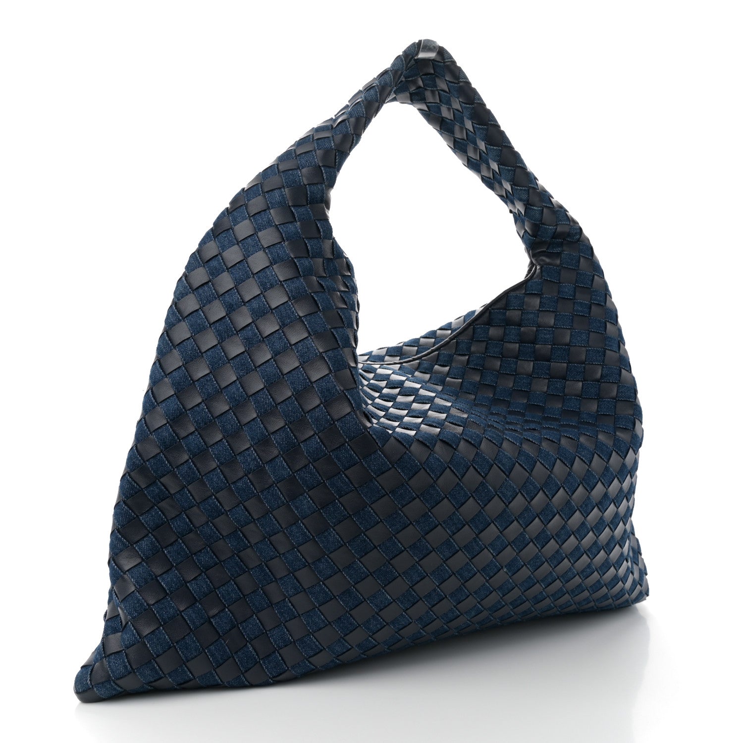 Bottega Veneta Denim Calfskin Intrecciato Large Hop Abyss Indigo 3 of 10