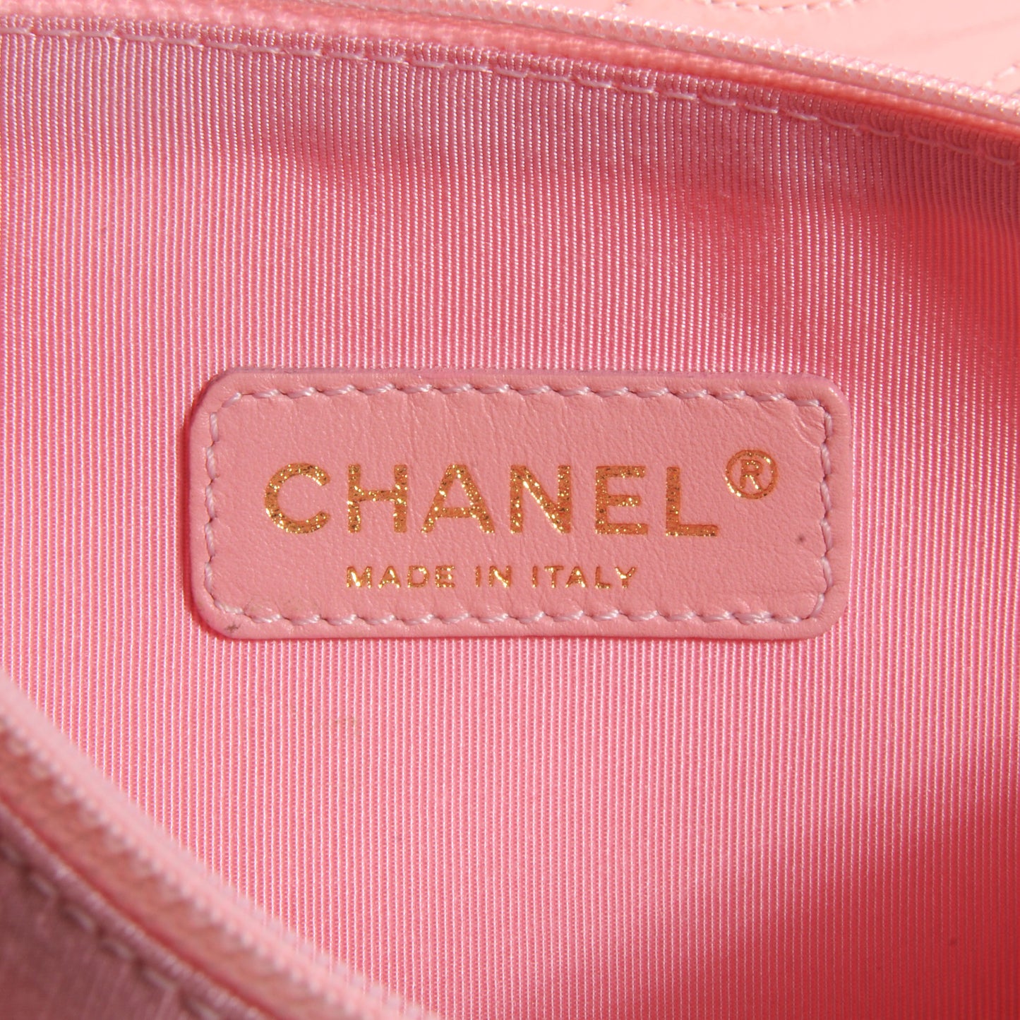 Vinyl Patent CC Logo Beach Tote Pink