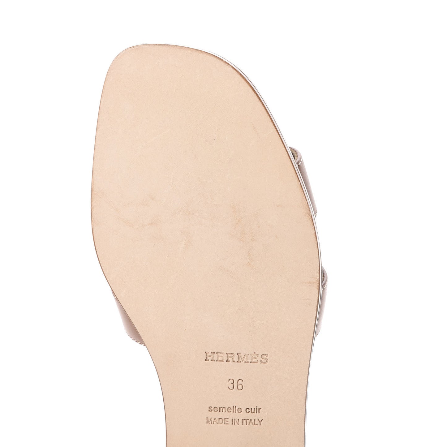 Box Calfskin Oran Sandals 36 Gold
