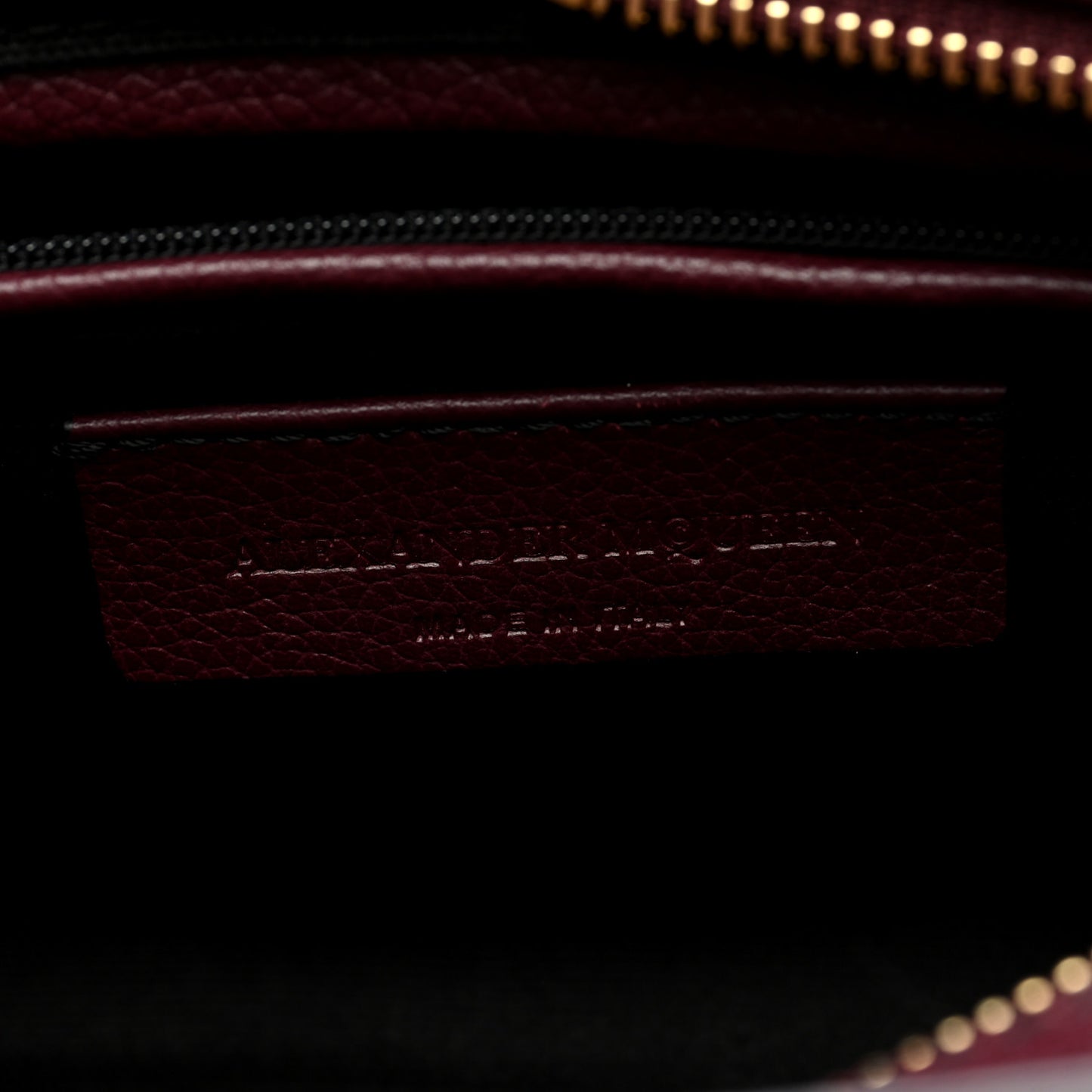 Pebbled Calfskin Mini Padlock Tote Bordeaux
