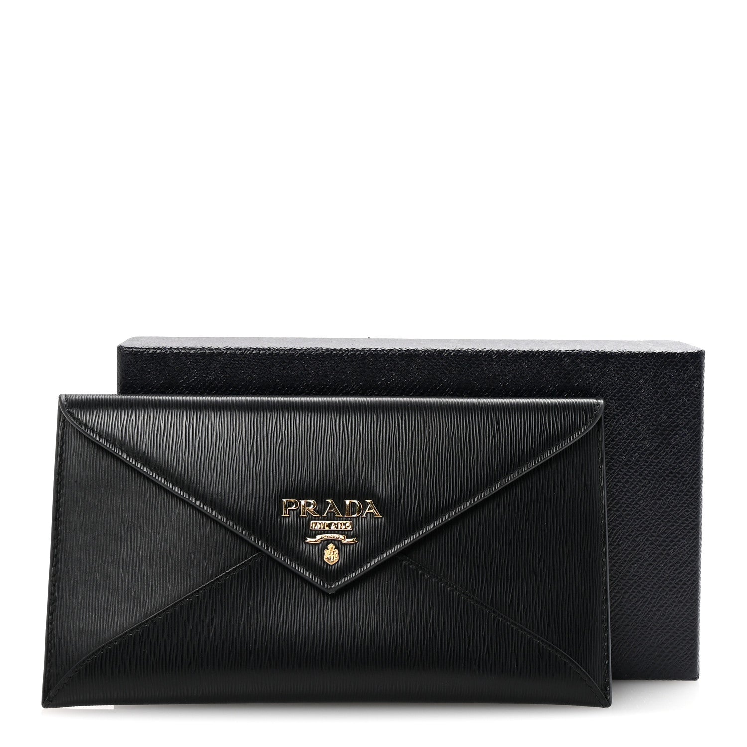 Prada Vitello Move Envelope Wallet Black 7 of 7
