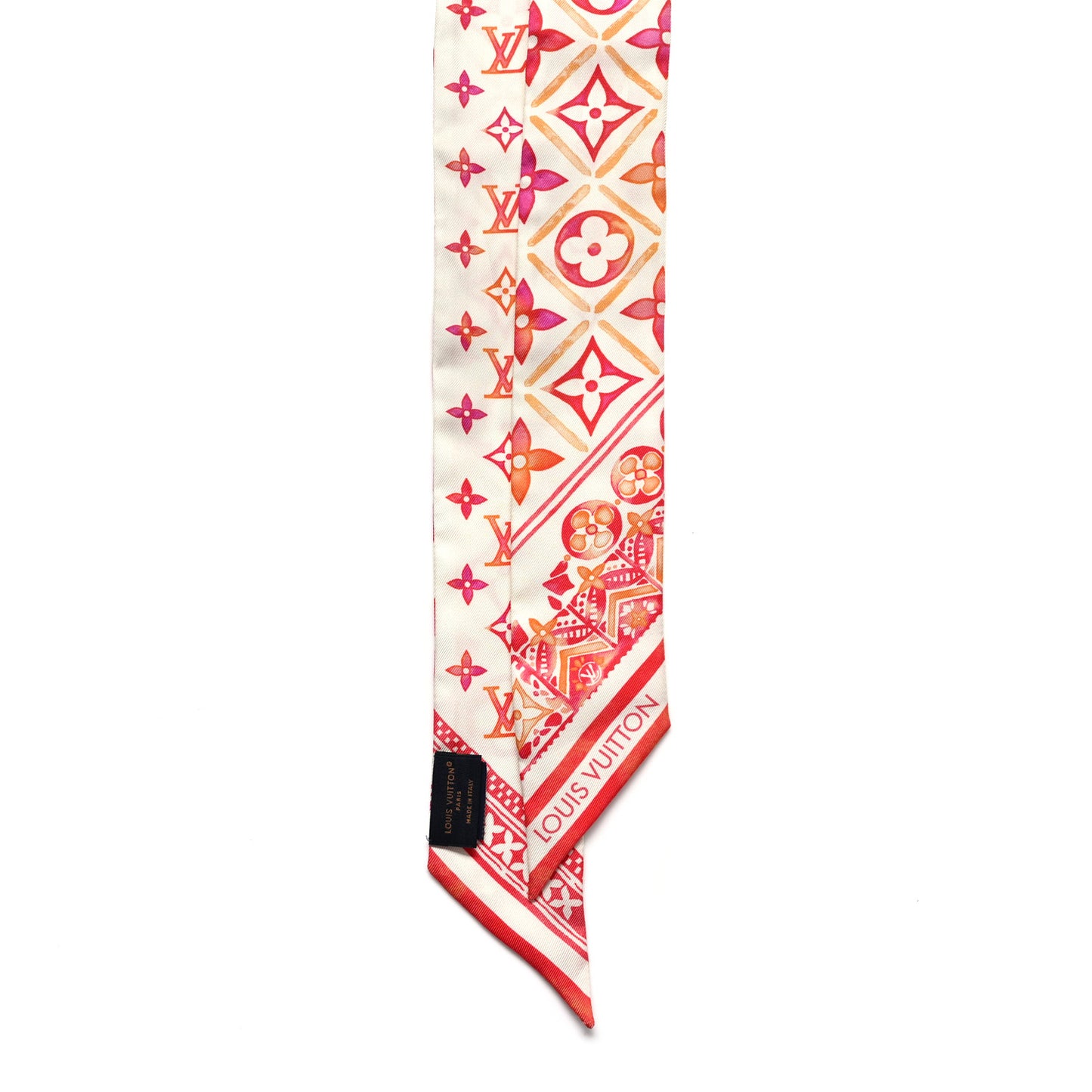 Silk Monogram LV Tiles BB Bandeau Coral