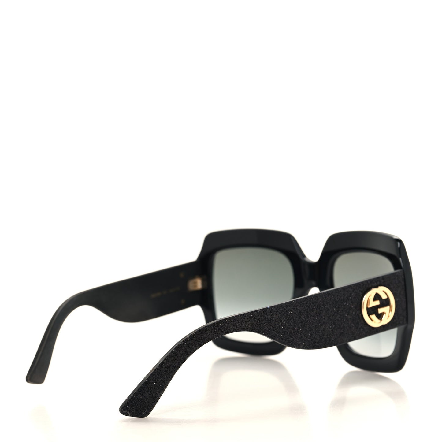Square Frame Glitter GG0102S Sunglasses Black