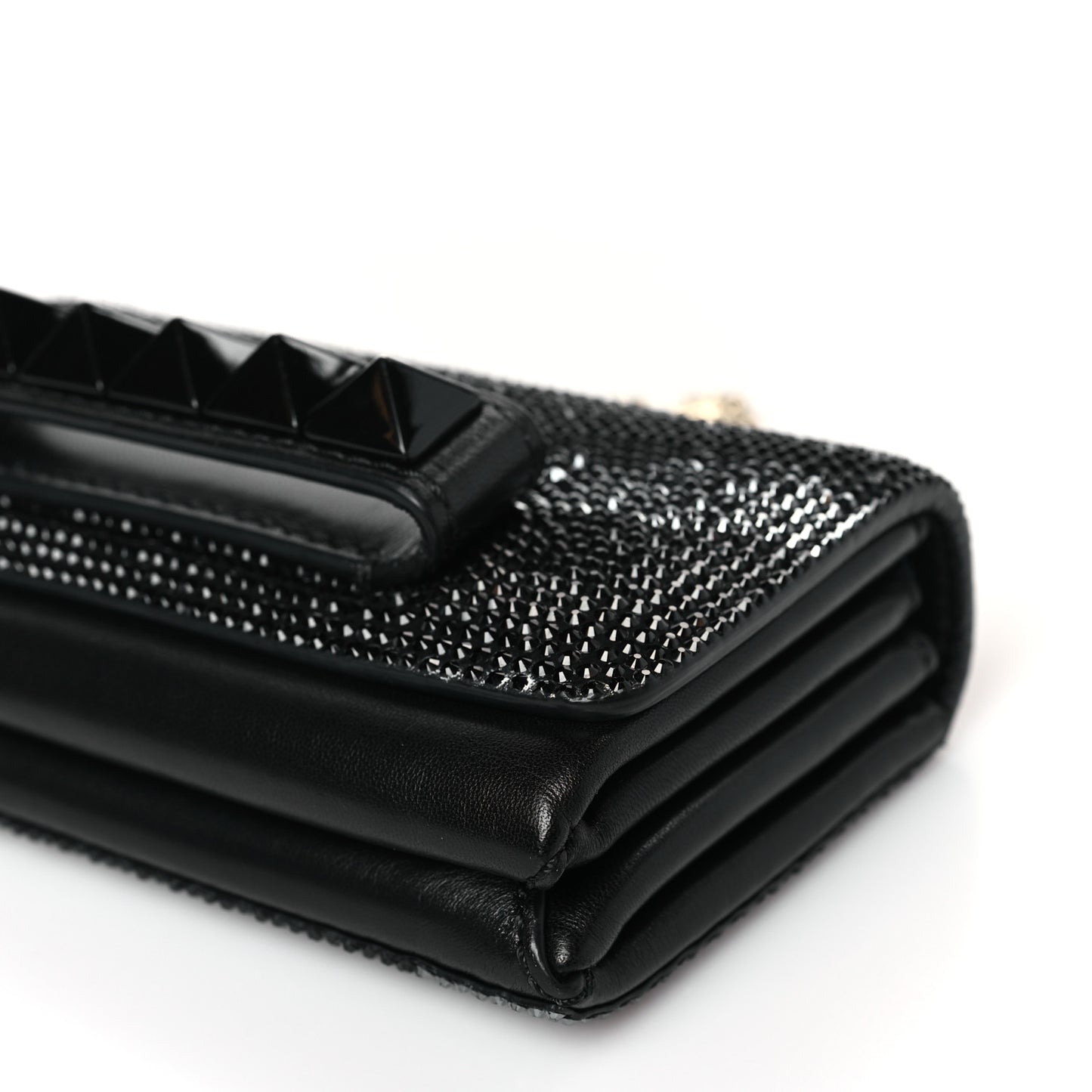 Nappa Crystal Mini Va Va Voom Shoulder Bag Black