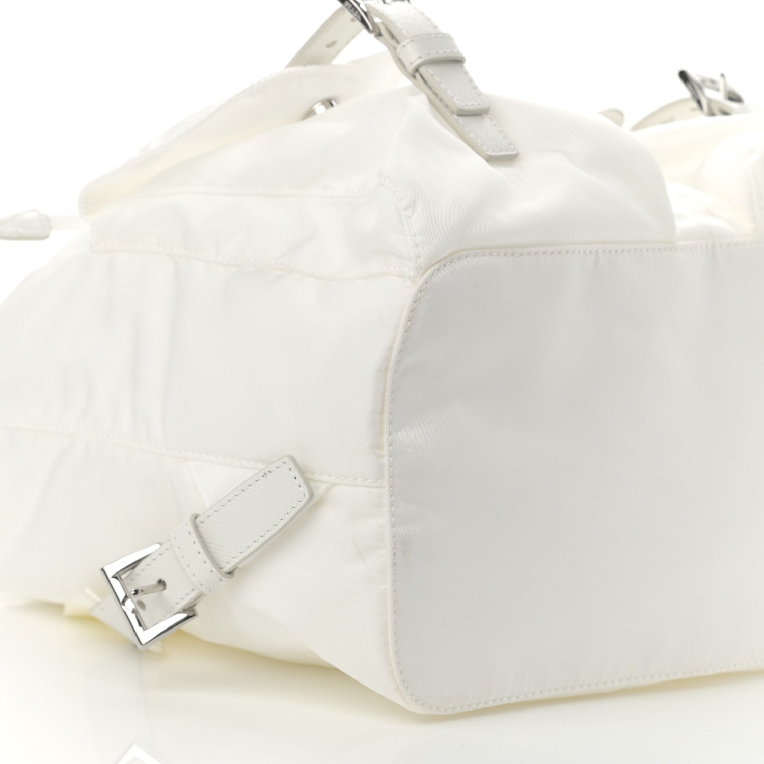 Prada Nylon Vela Saffiano Medium Backpack White 10 of 11