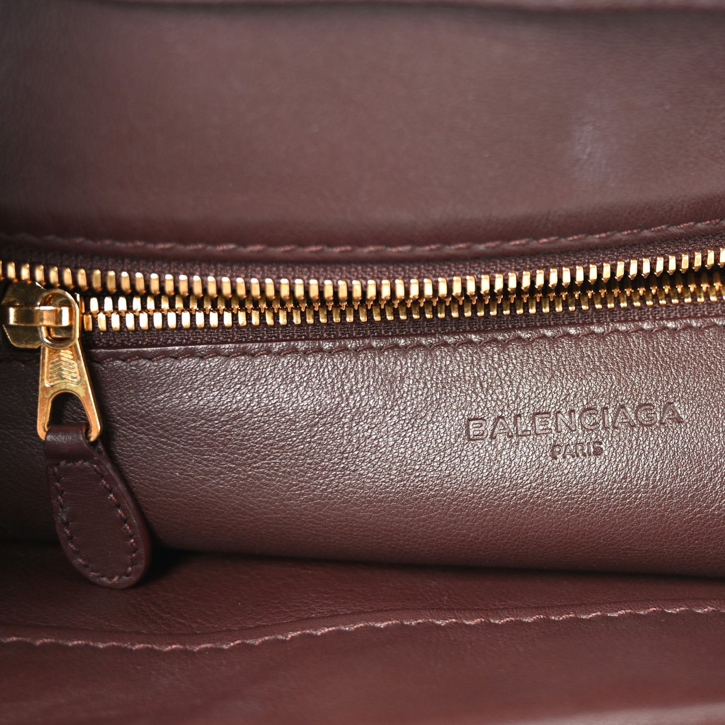 Calfskin Large Laundry Cabas Tote Marron Chocolate
