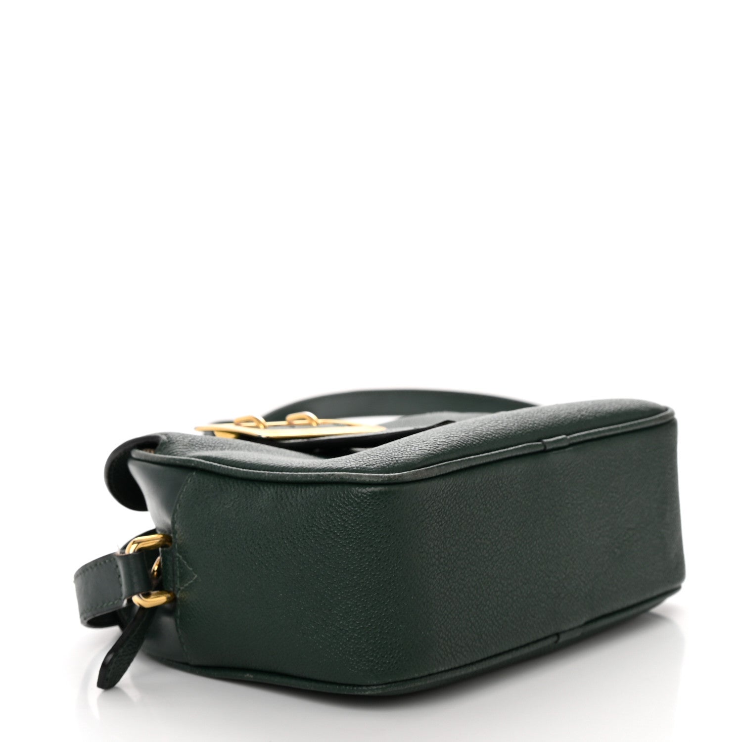 Burberry Soft Grain Calfskin Small Buckle Zip Bag Green 4 of 17