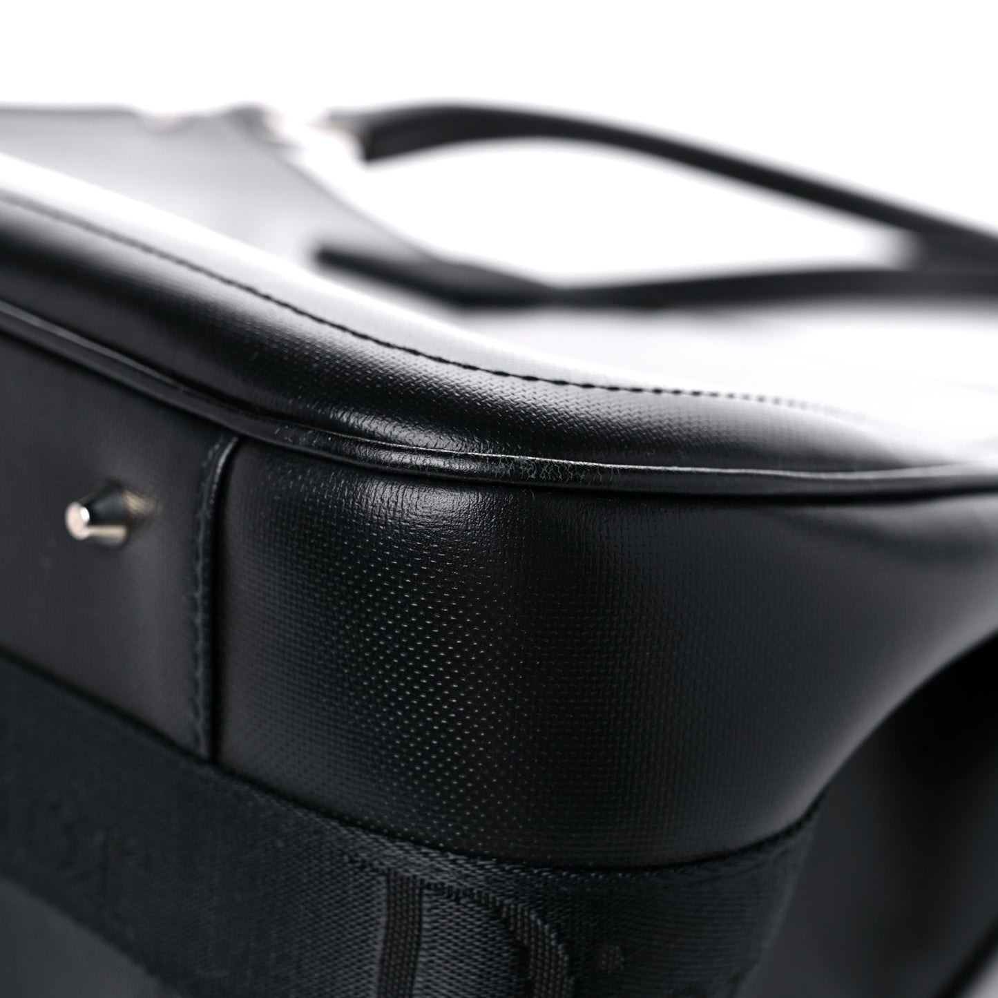 Coated Canvas Crystal Hardcore Shoulder Bag Black