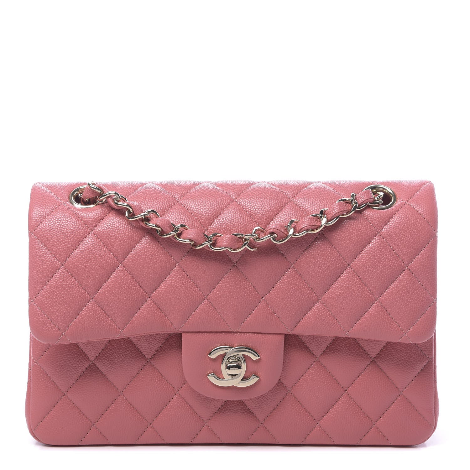 Chanel Caviar Quilted Small Double Flap Rose 1 of 10