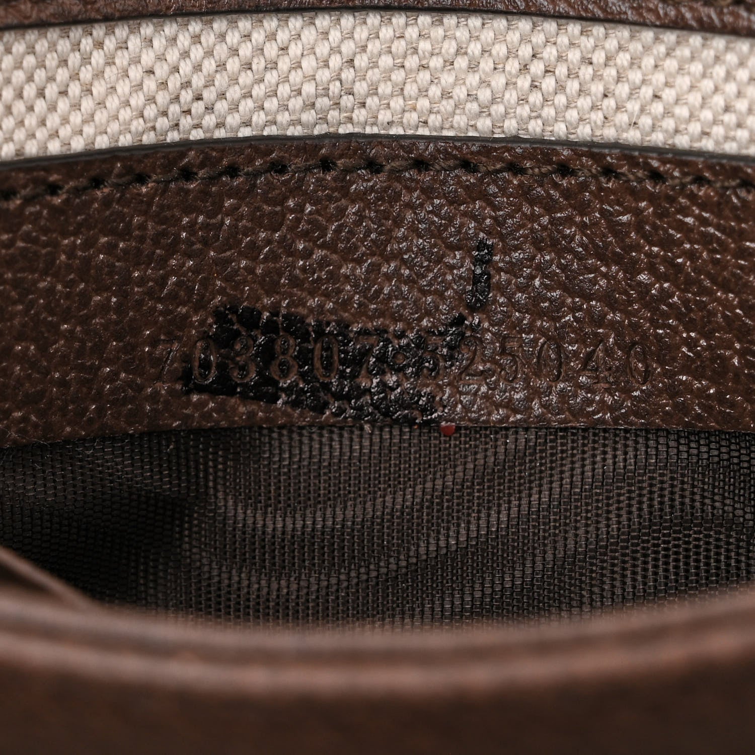 Gucci GG Supreme Monogram Textured Dollar Calfskin Blondie Belt Bag 80 32 Beige Ebony New Acero 7 of 10