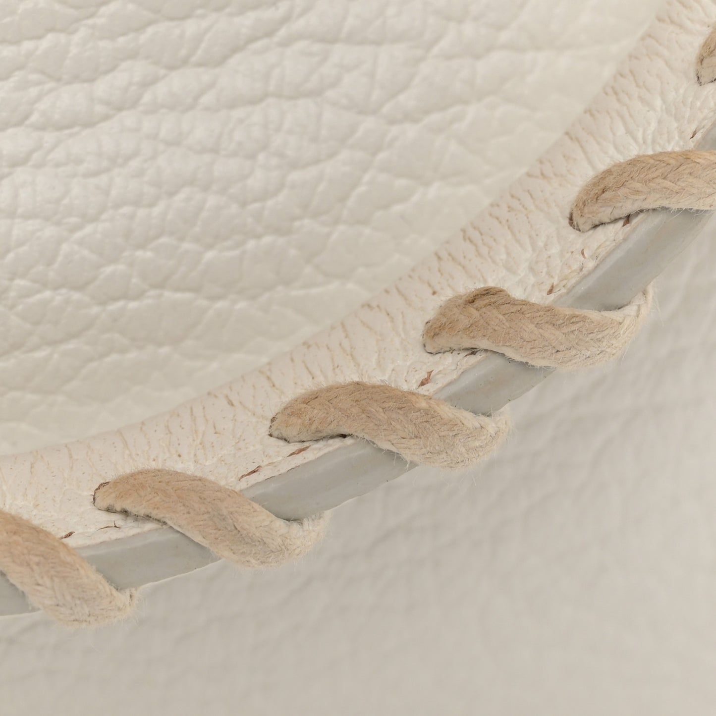 Chevre Silver Metallic Edge Hardware S City White