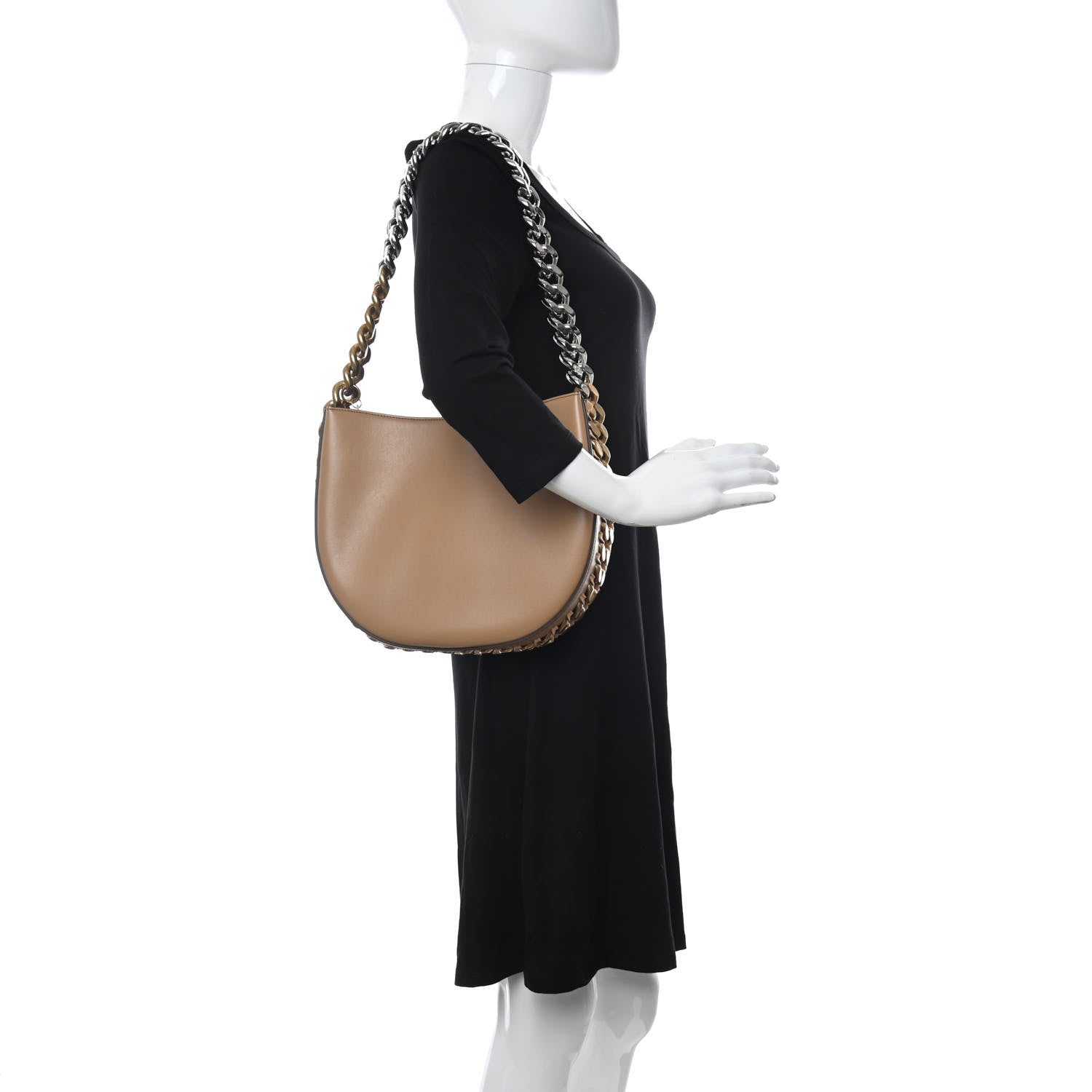 Stella McCartney Eco Alter Nappa Large Frayme Shoulder Bag Sand 2 of 9