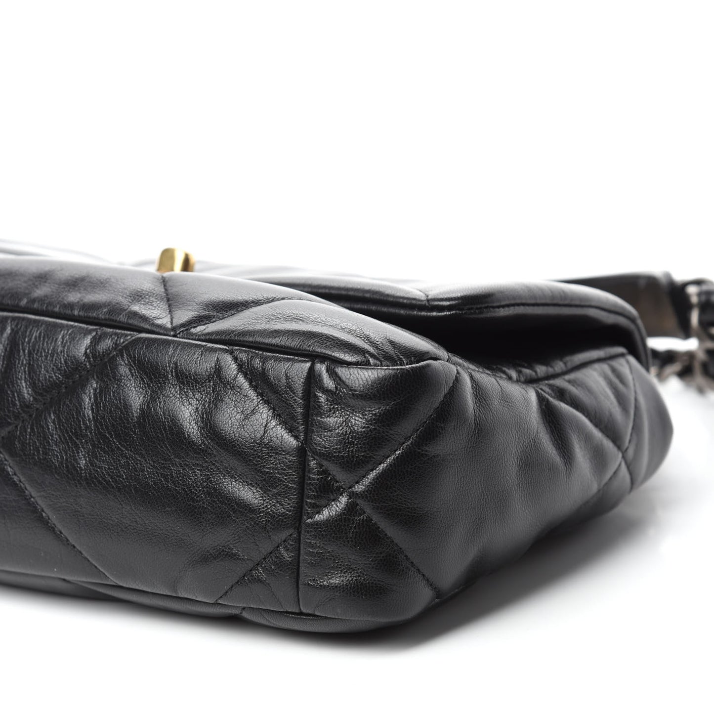 Goatskin Quilted Medium Chanel 19 Flap Black