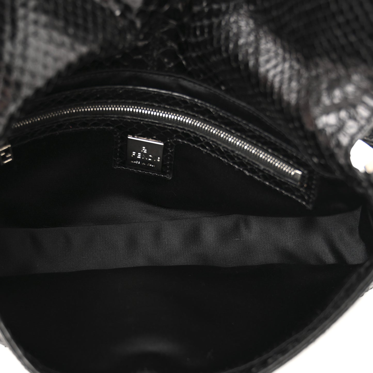 Snakeskin Baguette Black