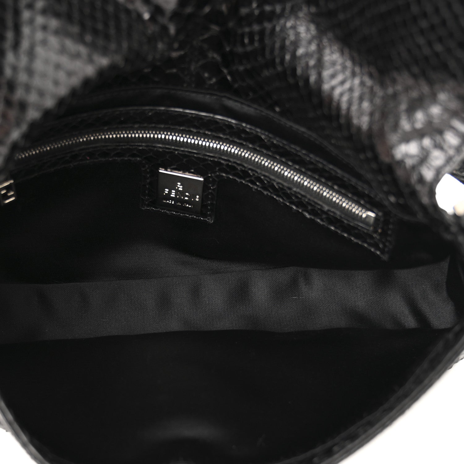 Fendi Snakeskin Baguette Black 5 of 12