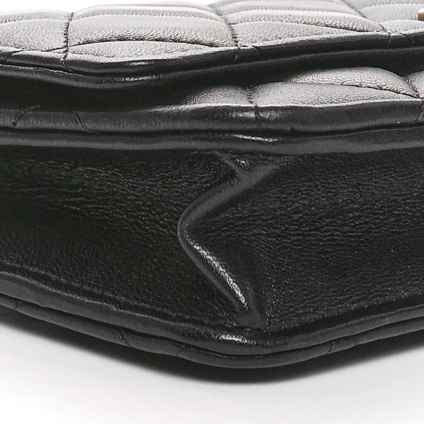 Lambskin Plexiglass Quilted Coco Love Wallet On Chain WOC Black