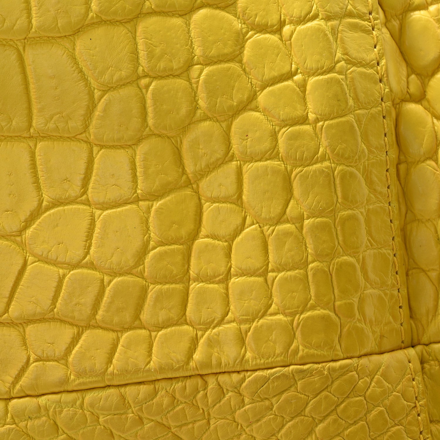 Bottega Veneta Crocodile The Pouch 20 Yellow 14 of 15