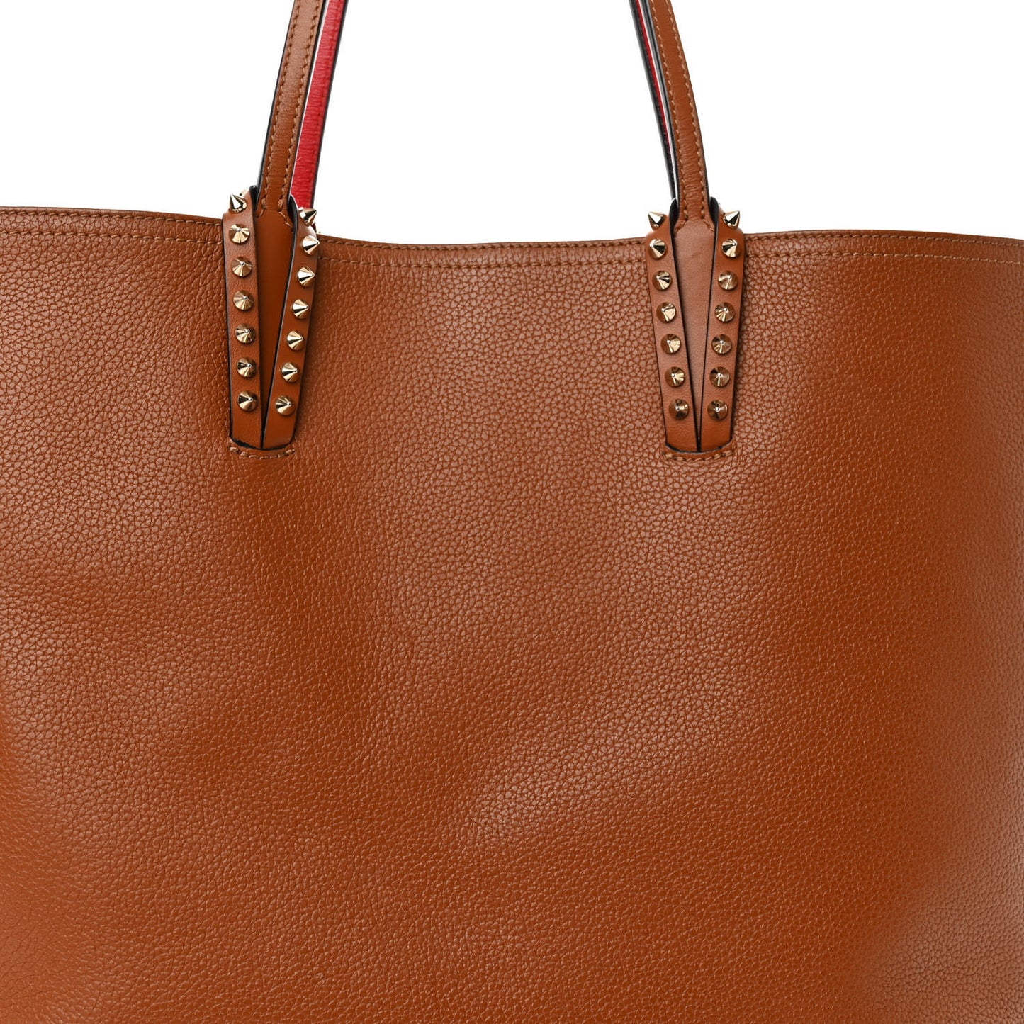 Calfskin Spikes East West Cabata Tote Cannelle