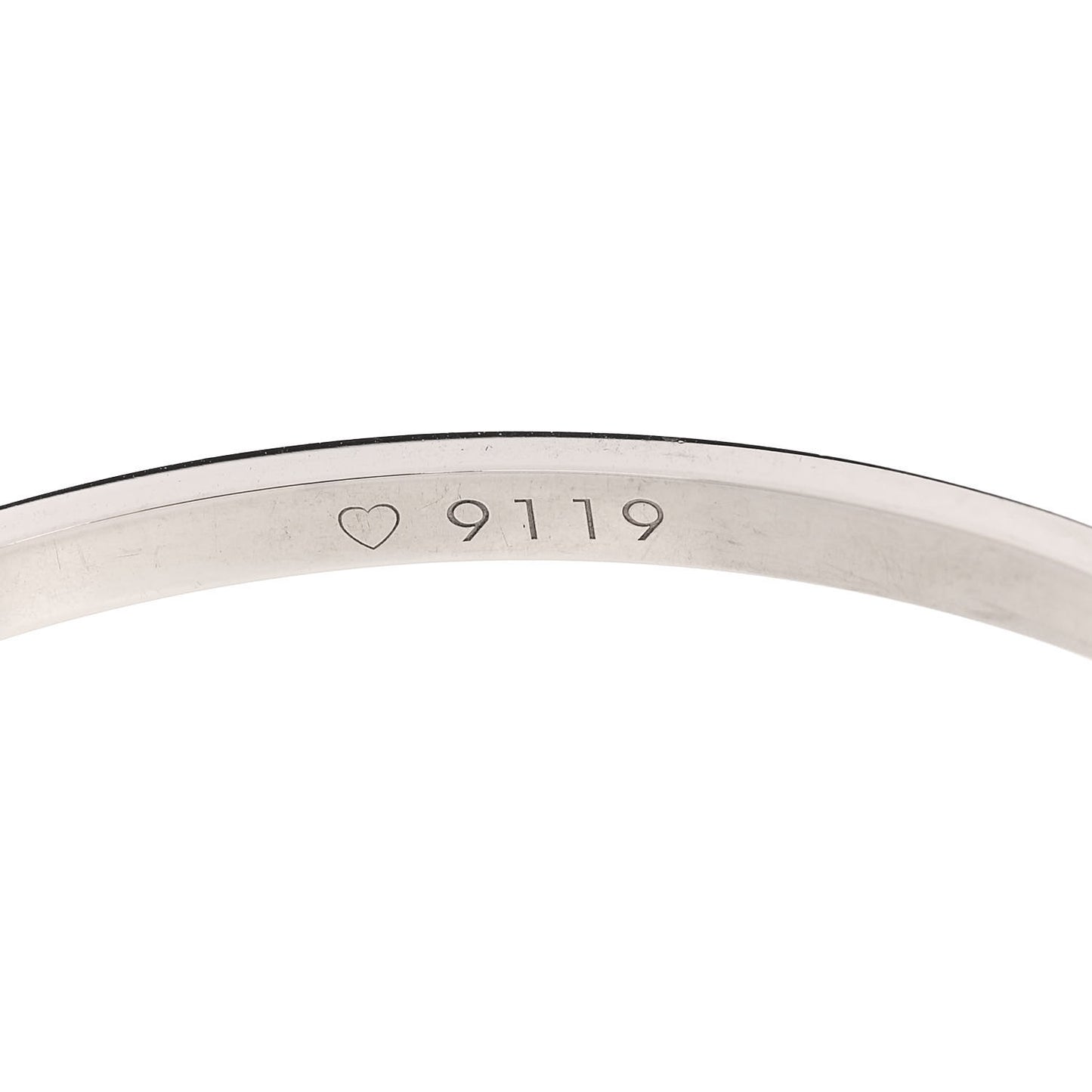 18K White Gold Small LOVE Bracelet 16