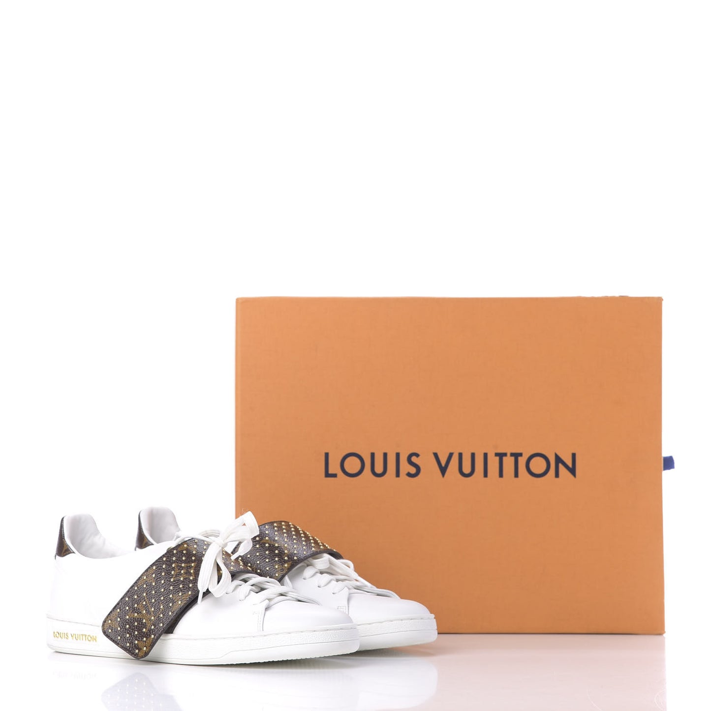 Calfskin Monogram Frontrow Sneaker 38.5 White
