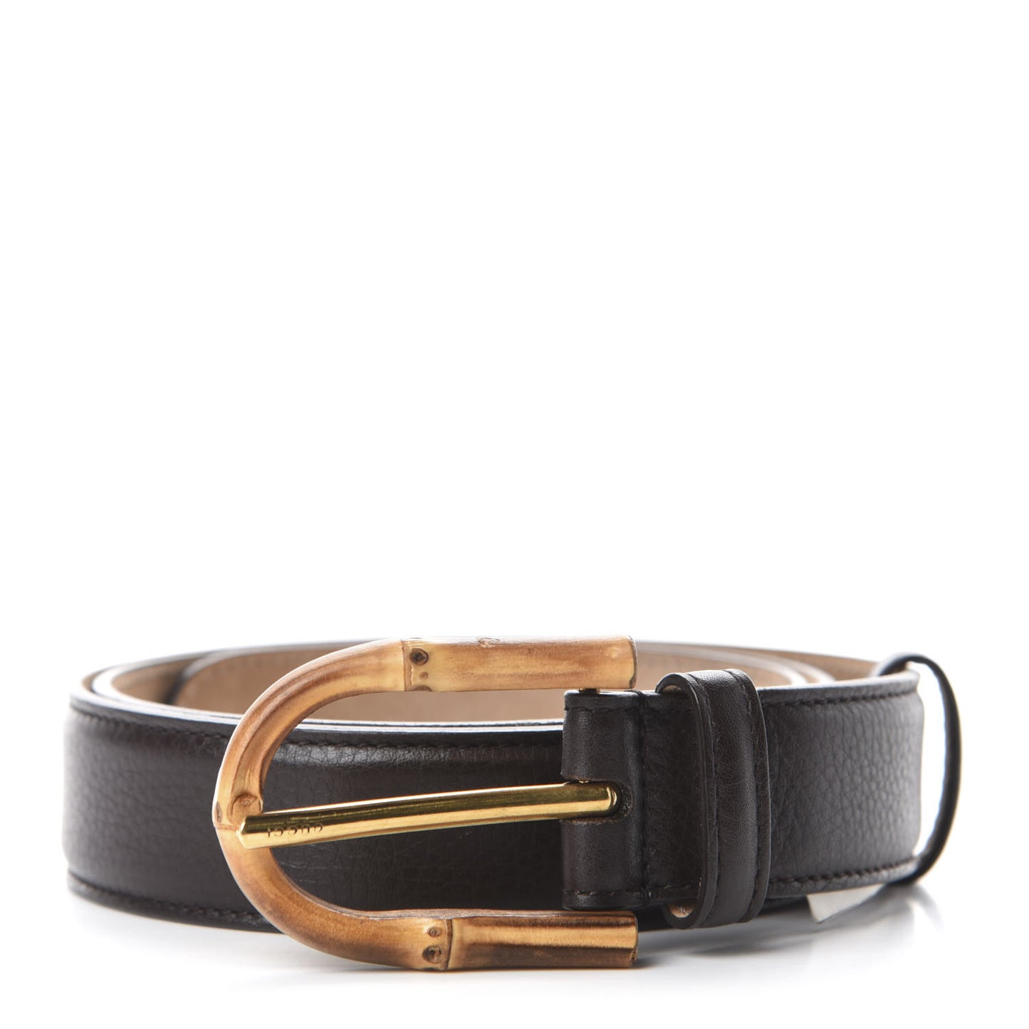 Calfskin Bamboo Buckle Belt 80 32 Black
