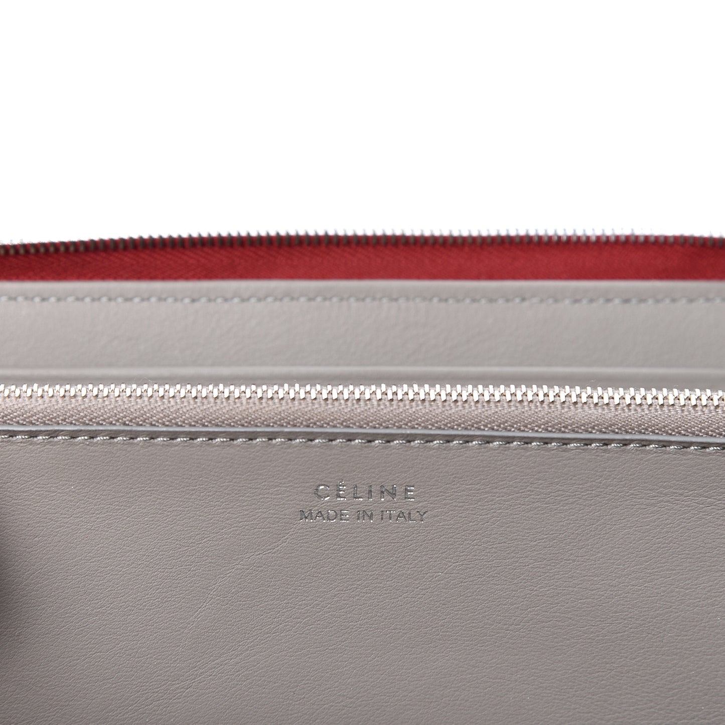 Calfskin Large Zip Around Multifunction Wallet Coquelicot
