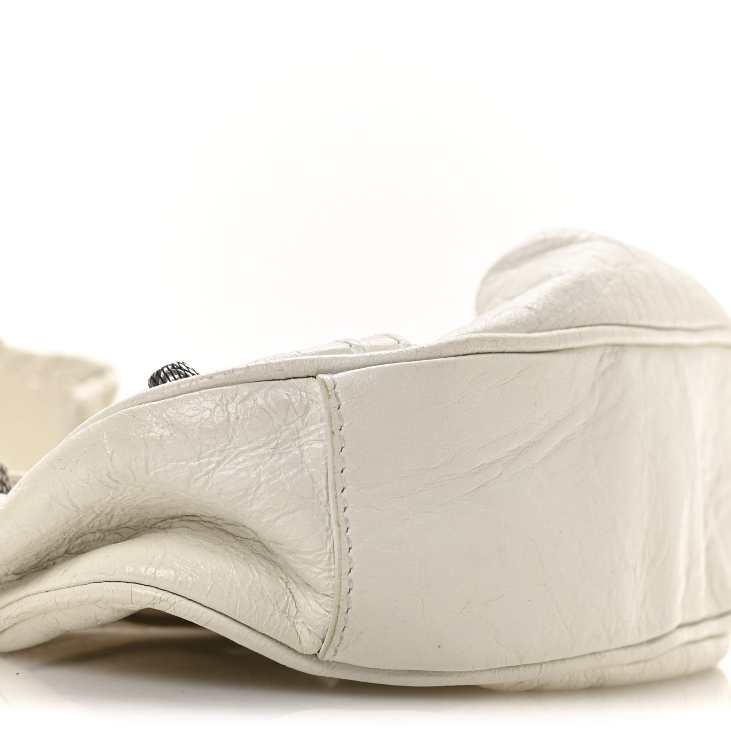 Agneau Arena Le Cagole Shoulder Bag XS Optic White