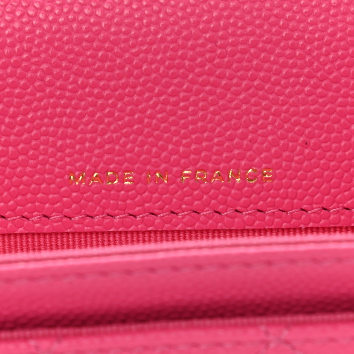 Caviar Quilted Flap Card Holder Wallet Pink