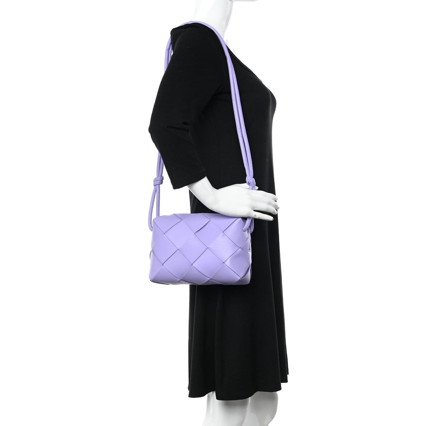 Lambskin Maxi Intreccio Small Cassette Camera Bag Wisteria