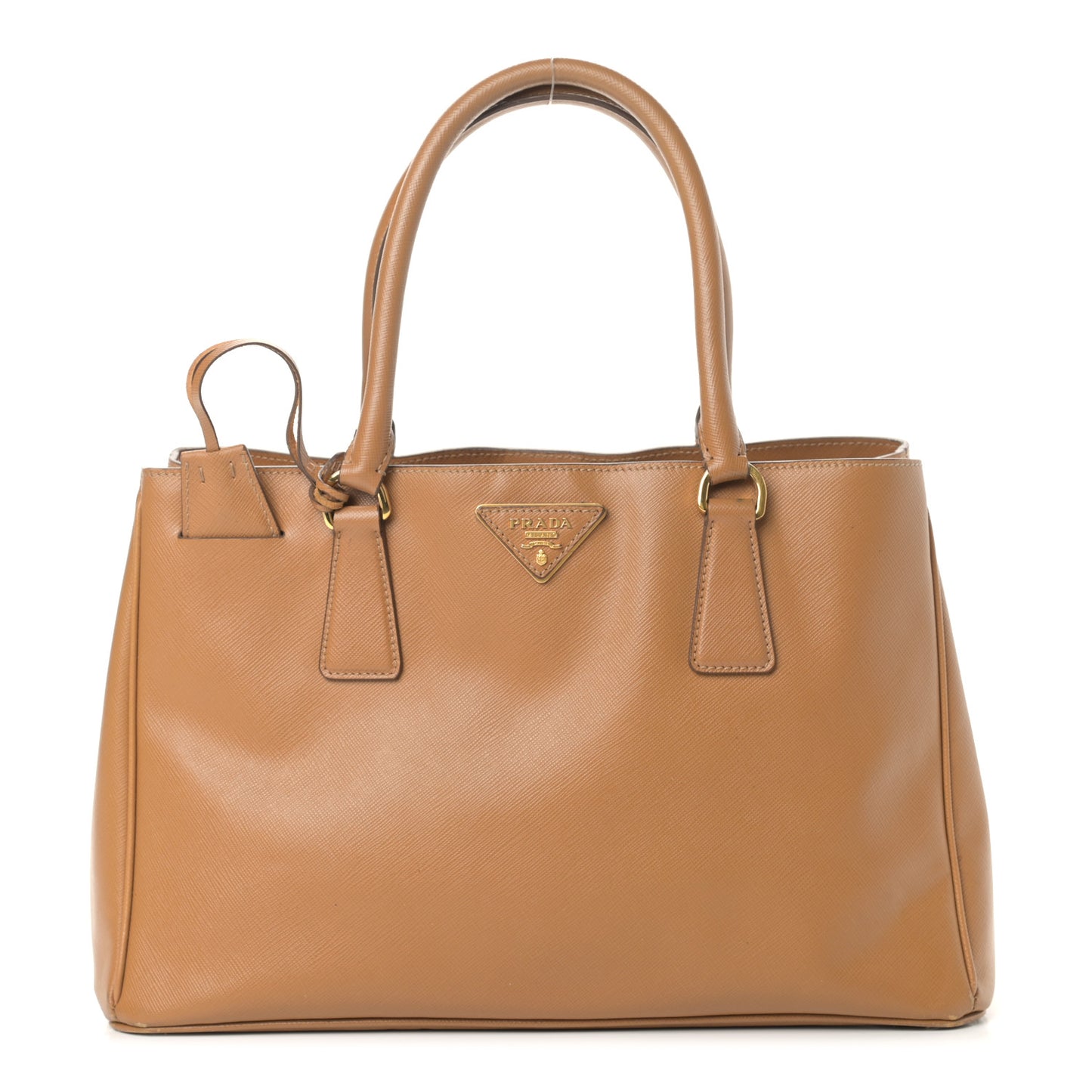 Saffiano Lux Small Tote Caramel