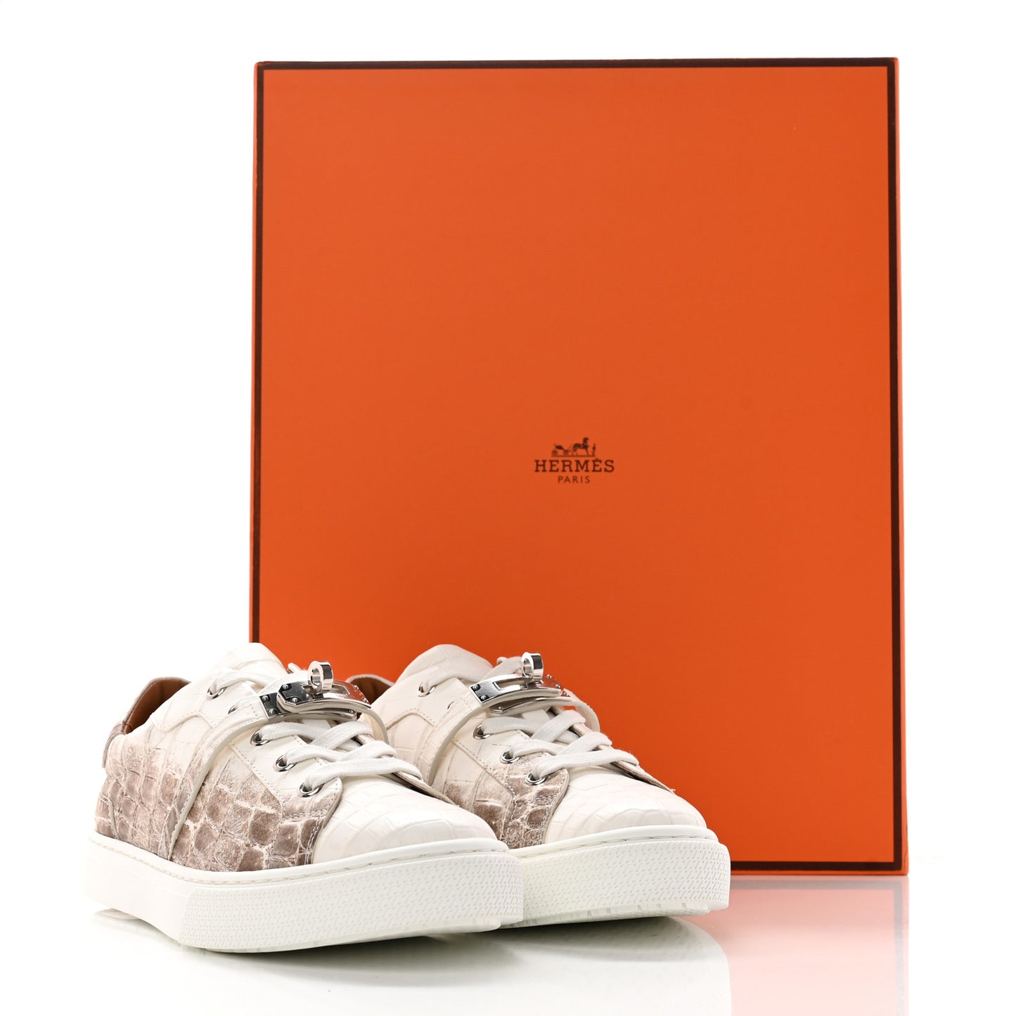 Matte Niloticus Crocodile Himalaya Day Sneaker 37.5 Blanc