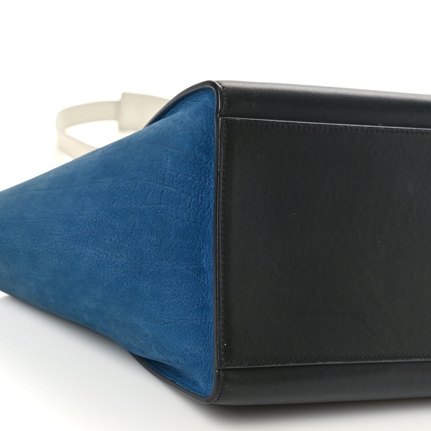 Bullhide Calfskin Nubuck Medium Tri-Color Trapeze Blue Beige