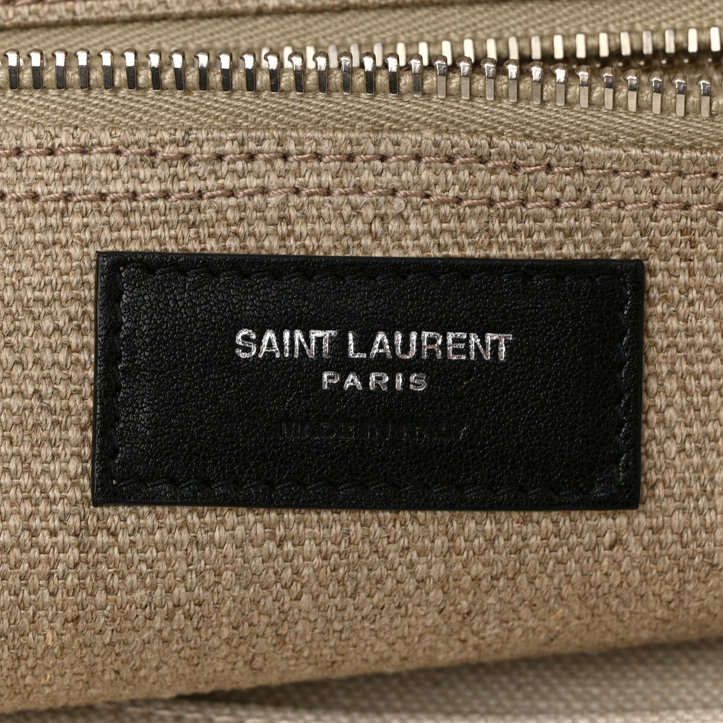 Linen Calfskin Rive Gauche Tote Optic White