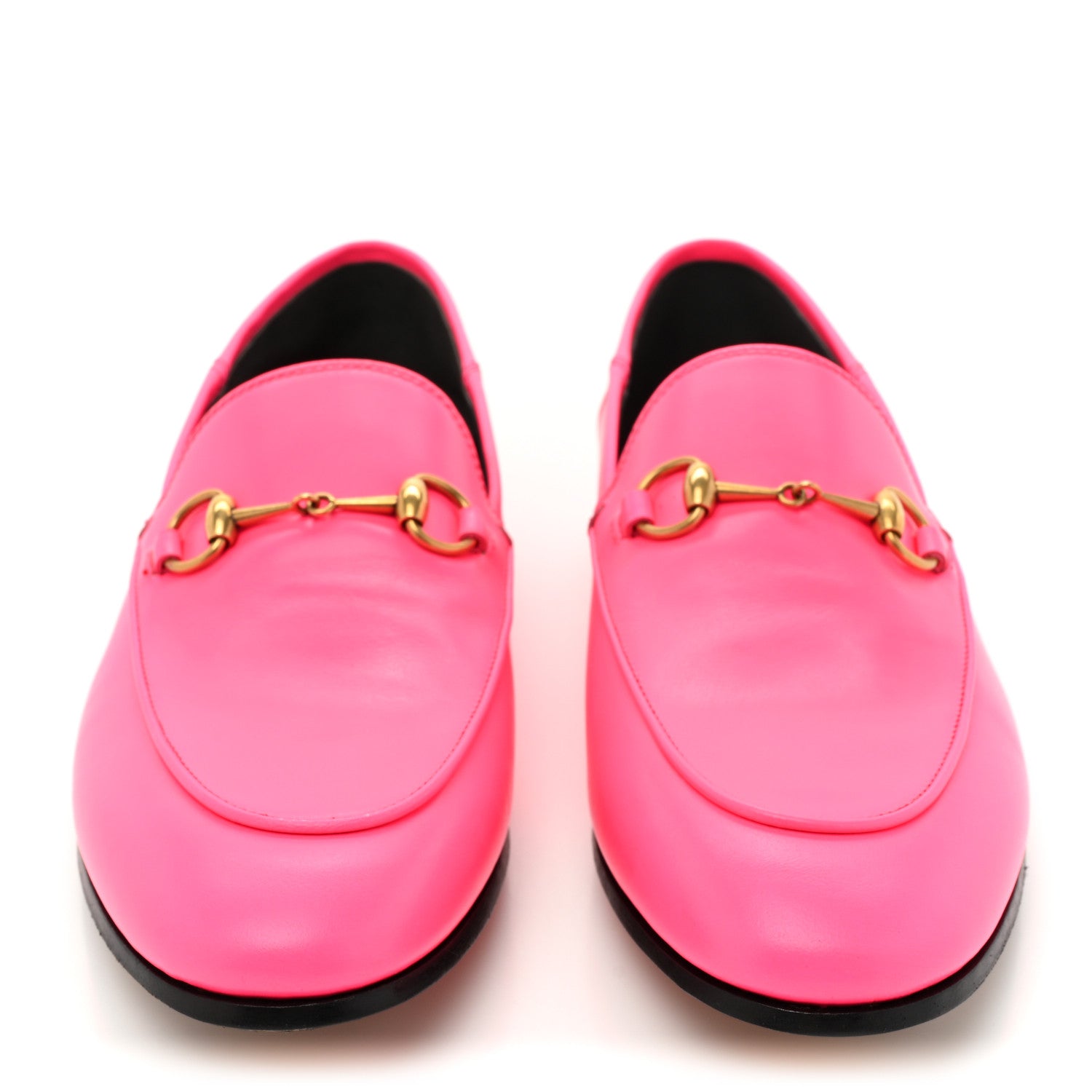 Gucci Apollo Fluo Calfskin Malaga Kid Womens Brixton Horsebit Loafers 38 Fuxia Fluo 2 of 9