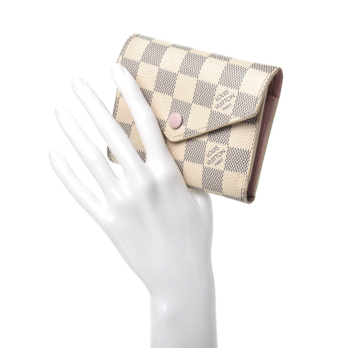 Damier Azur Victorine Wallet Rose Ballerine