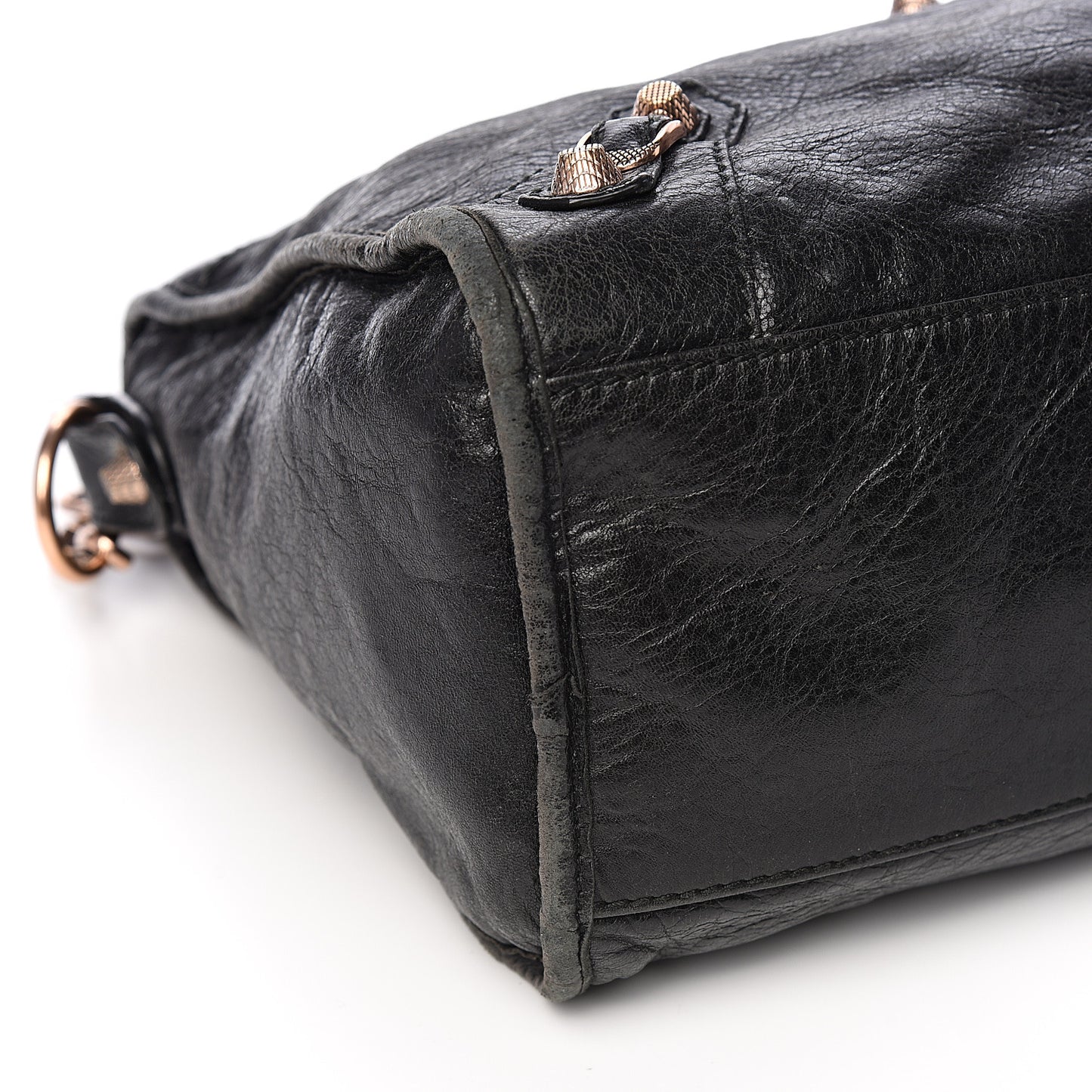 Agneau Giant 12 Rose Gold Hardware City Black