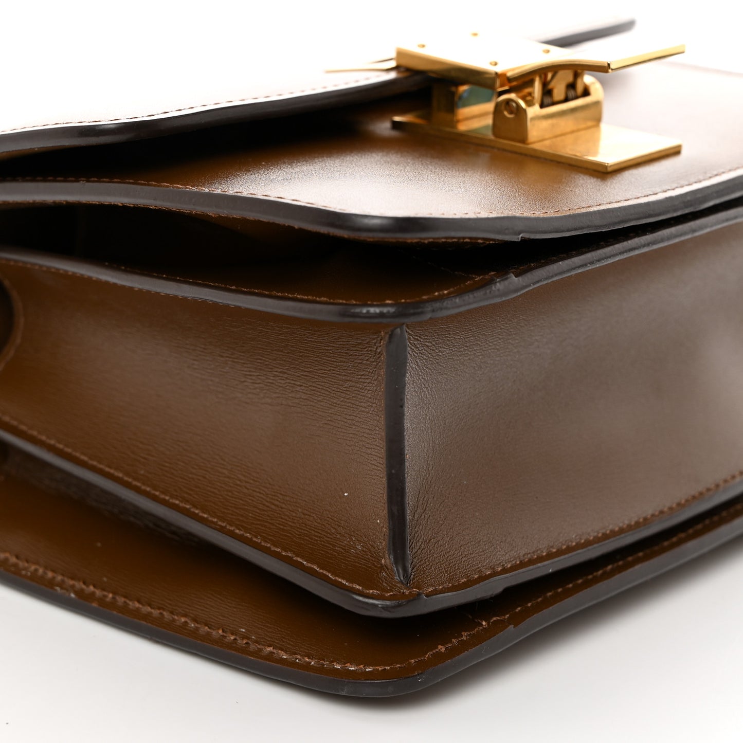Smooth Calfskin Small Classic Box Flap Bag Camel