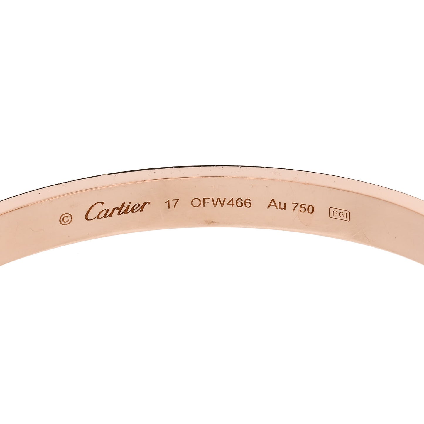 18K Pink Gold LOVE Bracelet 17