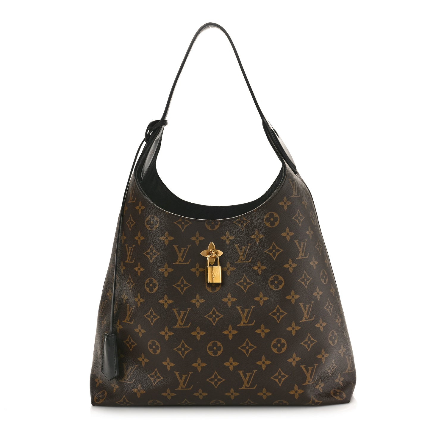 Monogram Flower Hobo Black