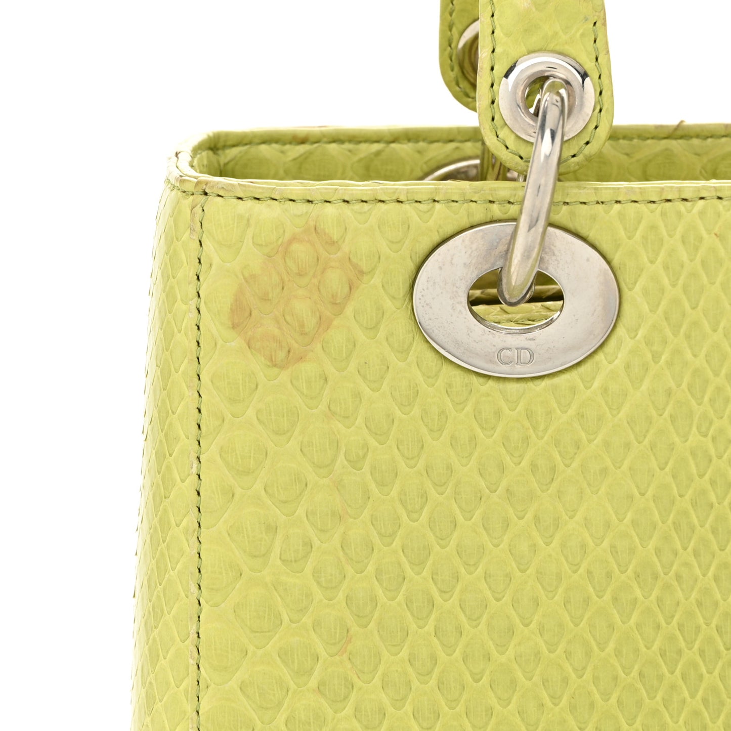 Snakeskin Medium Lady Dior Green