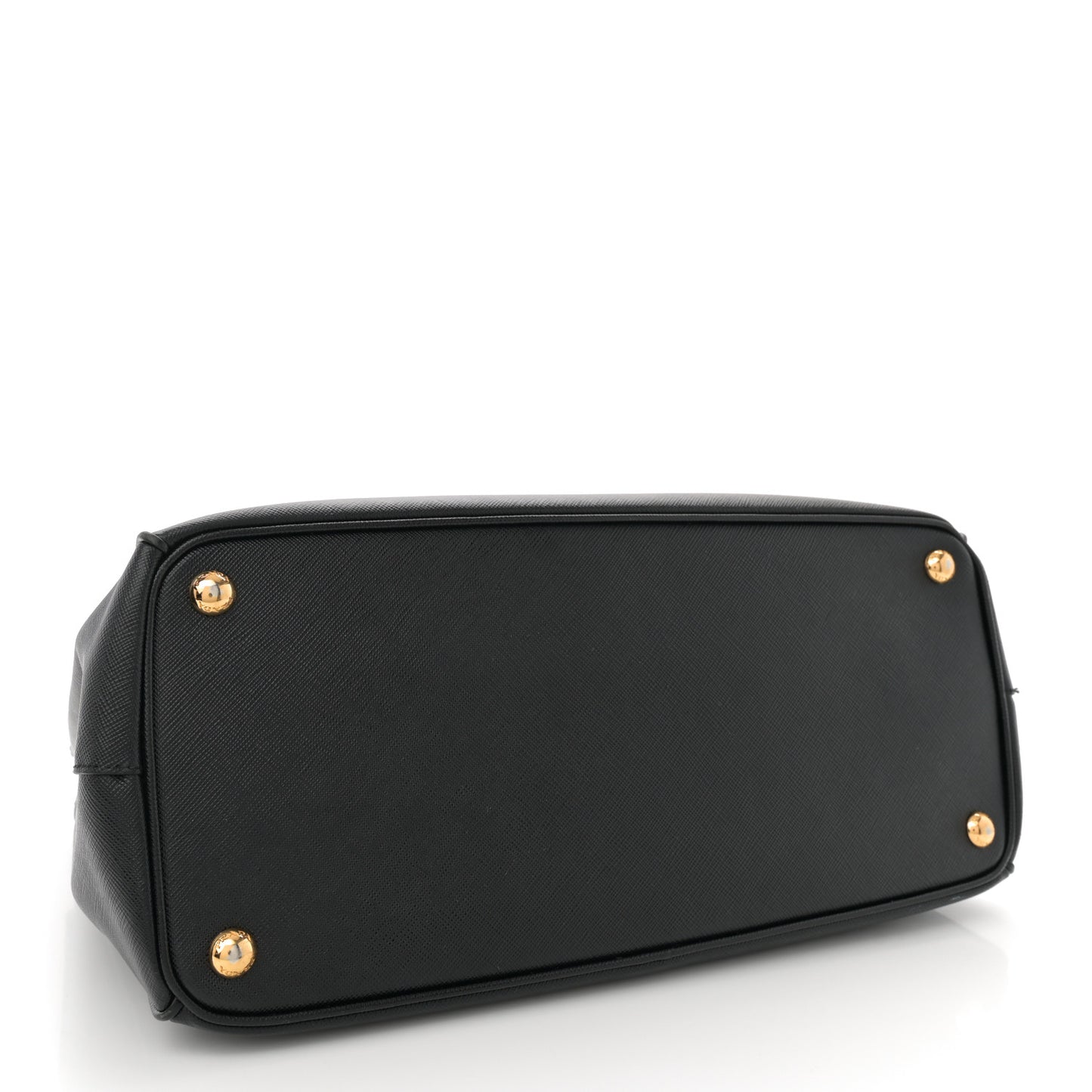 Saffiano Lux Medium Galleria Double Zip Tote Black