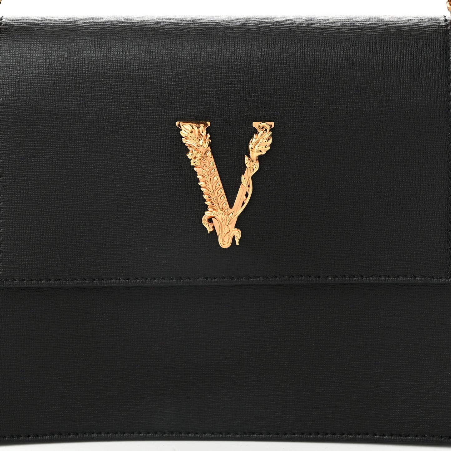 Saffiano Virtus Small Shoulder Bag Black